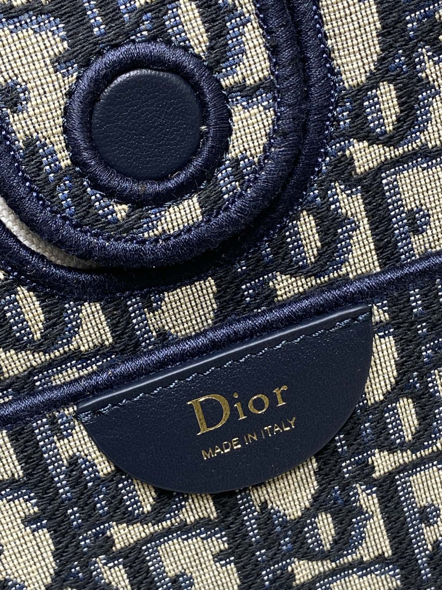 Dior 2026 Small Shopping Bag Blue Beige Canvas Leather 284287