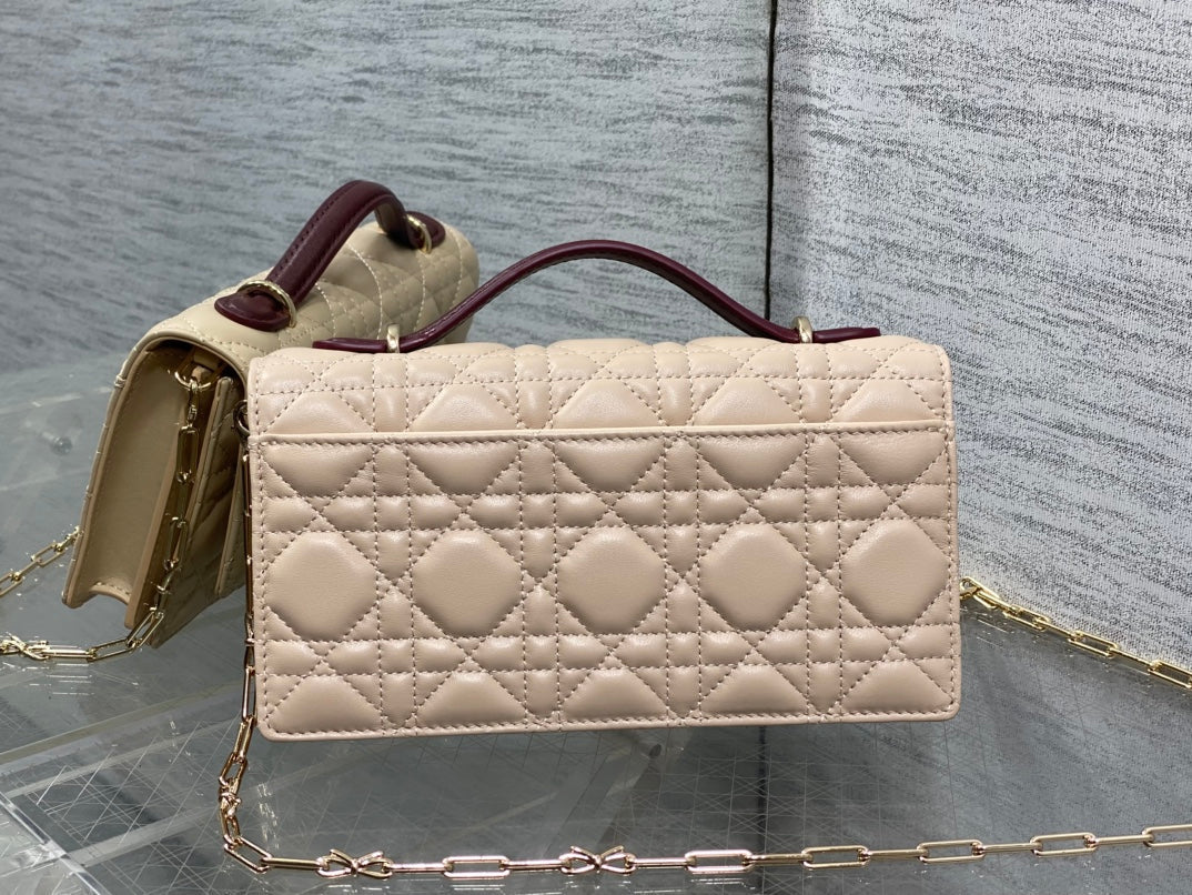 Dior 2026 My Dior Mini Bag Two-Tone Trench and Hermitage Red Lambskin 284083