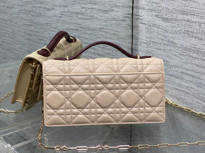 Dior 2026 My Dior Mini Bag Two-Tone Trench and Hermitage Red Lambskin 284083