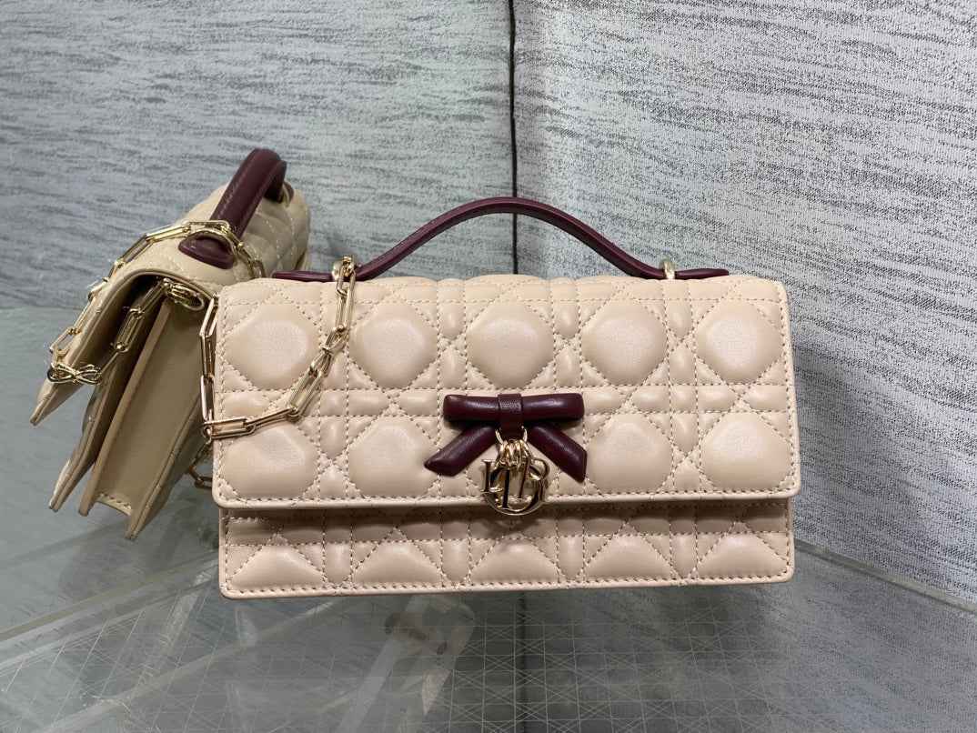 Dior 2026 My Dior Mini Bag Two-Tone Trench and Hermitage Red Lambskin 284083