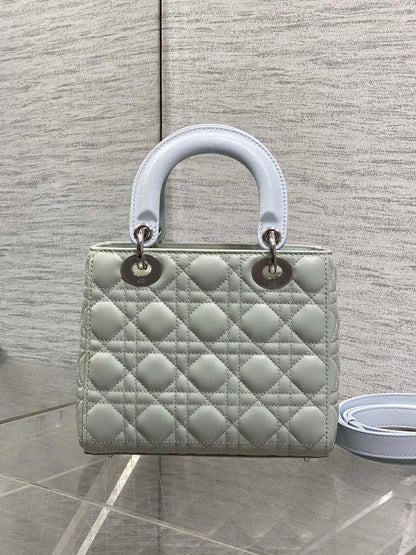 Dior 2026 Lady Dior Bag Grey Charcoal Lambskin 286579