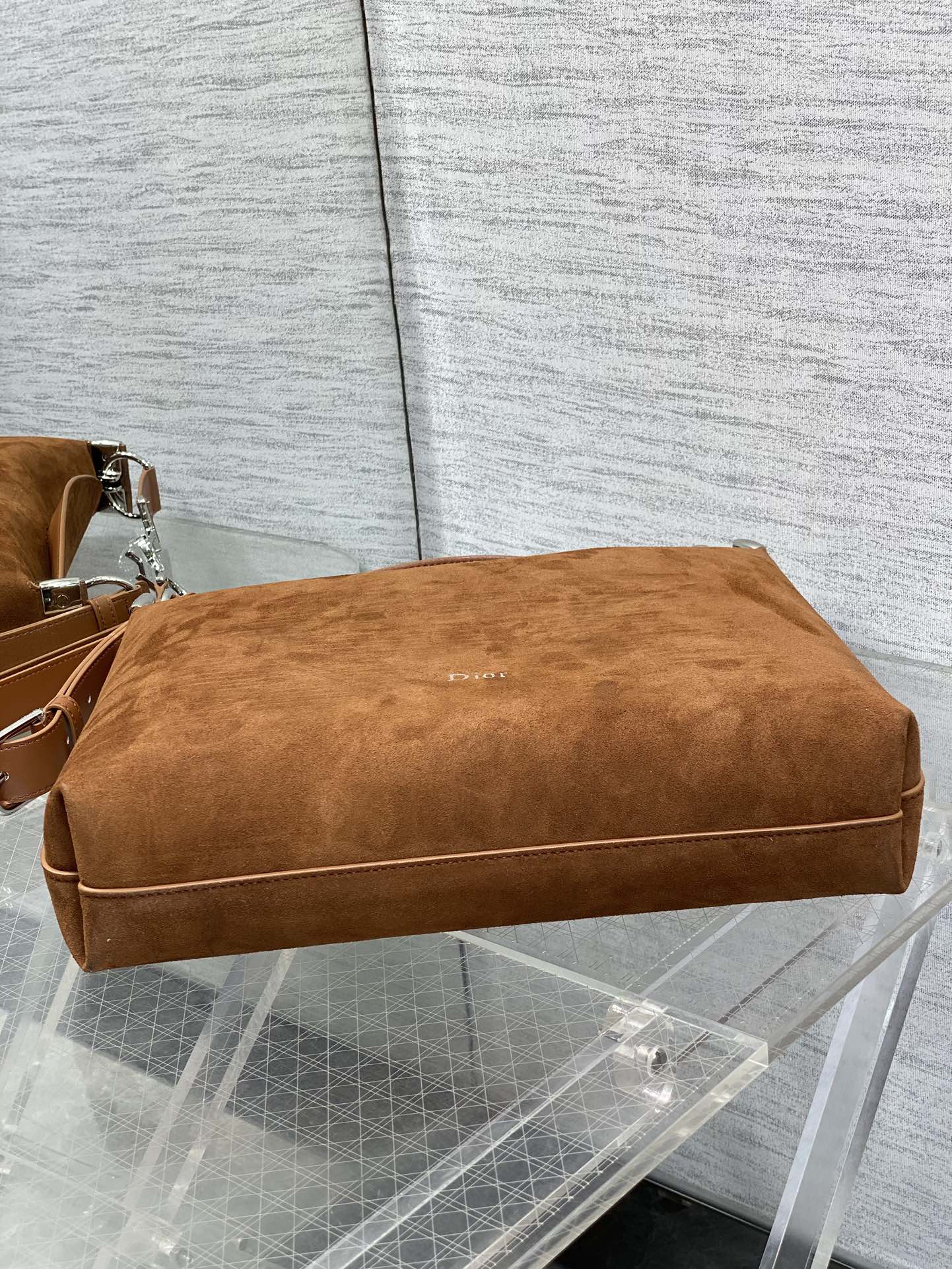 Dior Medium Diorly Bag Brown Suede 286586