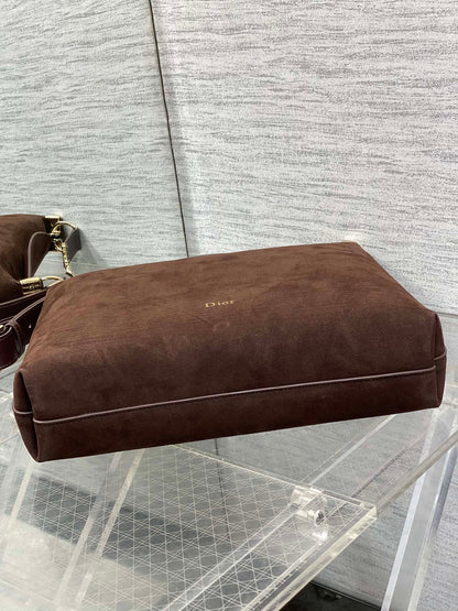 Dior Medium Diorly Bag Coffee Suede 286588