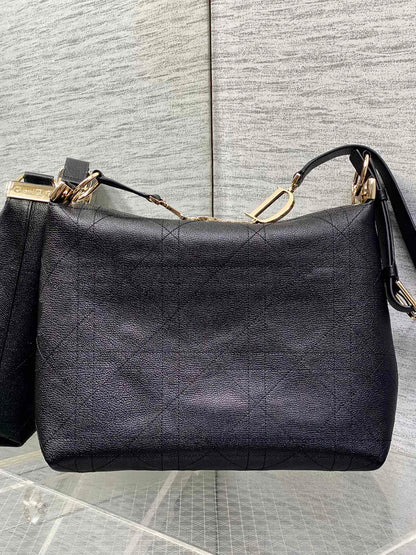 Dior Medium Diorly Bag Black Macrocannage Lambskin 286592