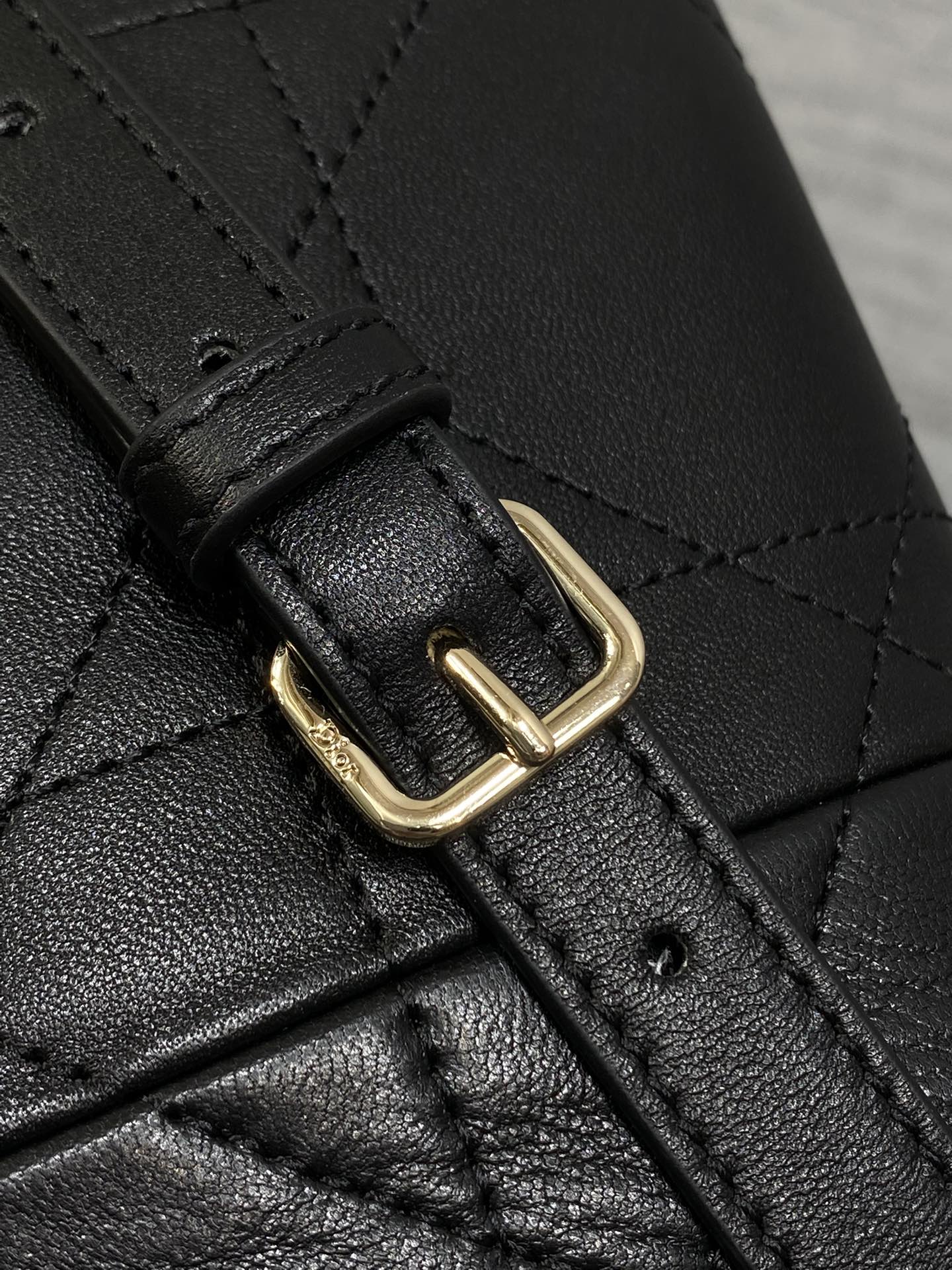 Dior Small Vertical Bag Black Macrocannage Lambskin 286596