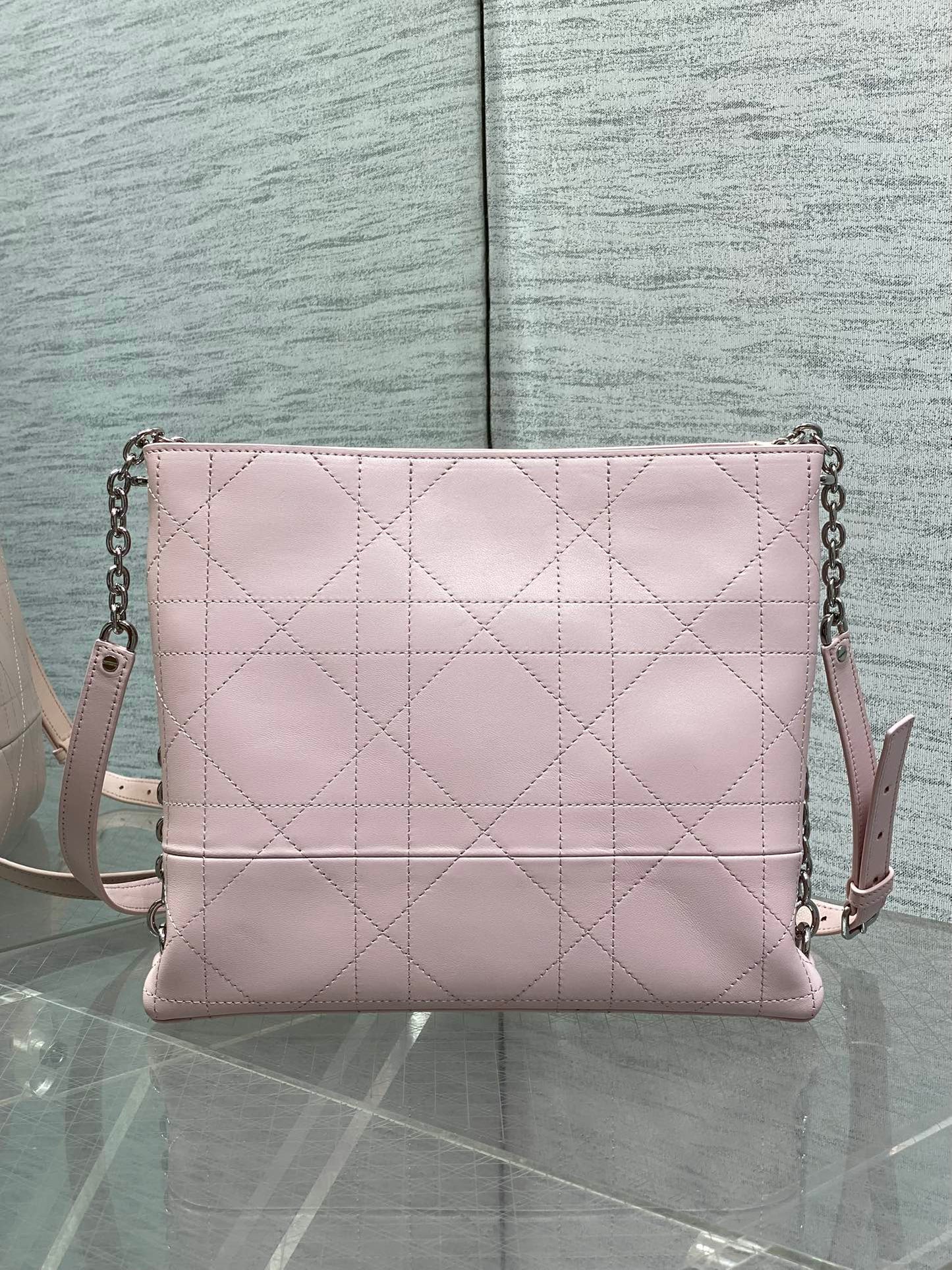 Dior Trianon Bag Light Pink Macrocannage Lambskin 286599
