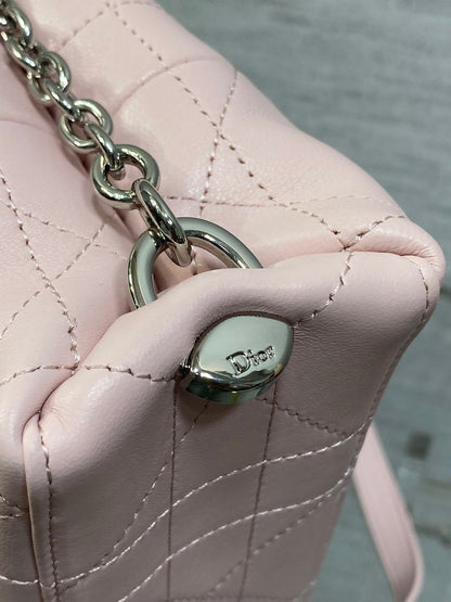 Dior Small Vertical Bag Light Pink Macrocannage Lambskin 286601