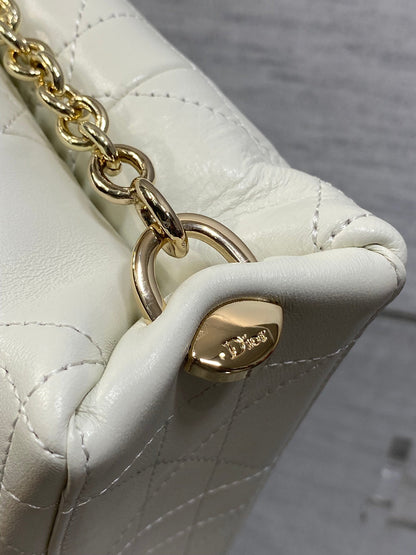 Dior Trianon Bag White Macrocannage Lambskin 286604