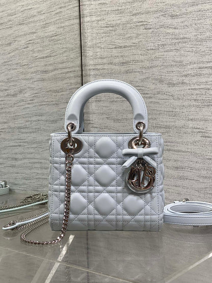 Dior 2026 Mini Lady Dior Bag Glacier BlueLambskin 286619