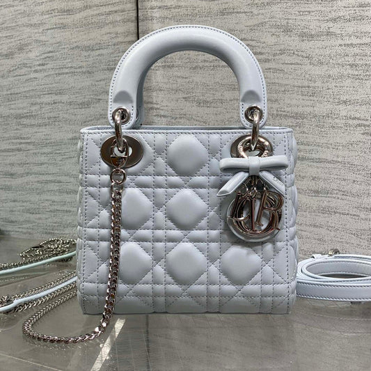 Dior 2026 Mini Lady Dior Bag Glacier BlueLambskin 286619