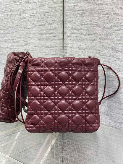 CD Adiorable Mini Bucket Bag Burgundy Lambskin 286633
