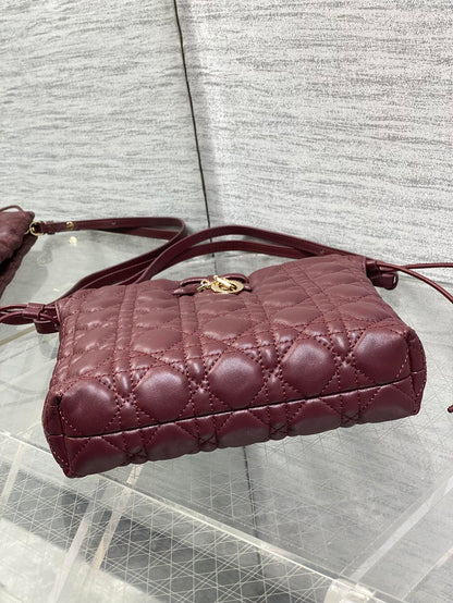 CD Adiorable Mini Bucket Bag Burgundy Lambskin 286633