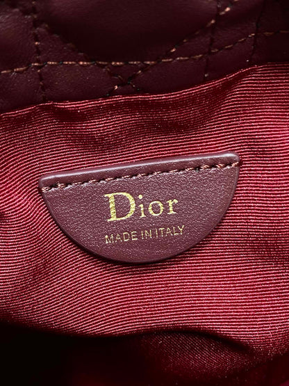 CD Adiorable Mini Bucket Bag Burgundy Lambskin 286633