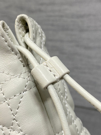 CD Adiorable Mini Bucket Bag White Lambskin 286635