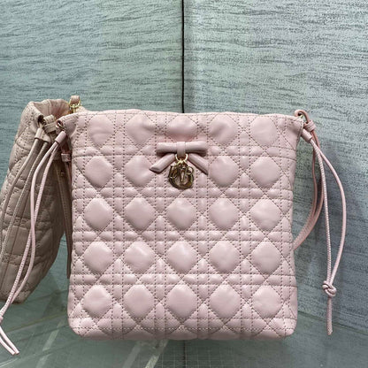 CD Adiorable Mini Bucket Bag Light Pink Lambskin 286637