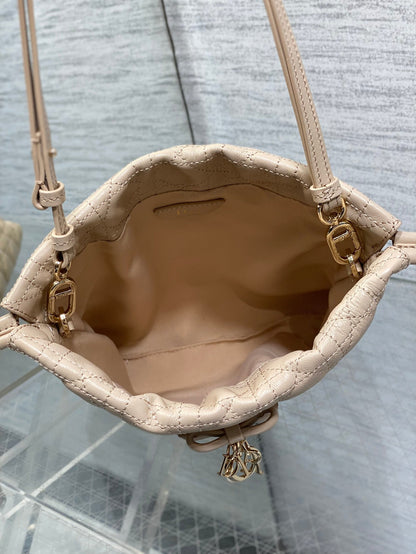 CD Adiorable Mini Bucket Bag Beige Lambskin 286639