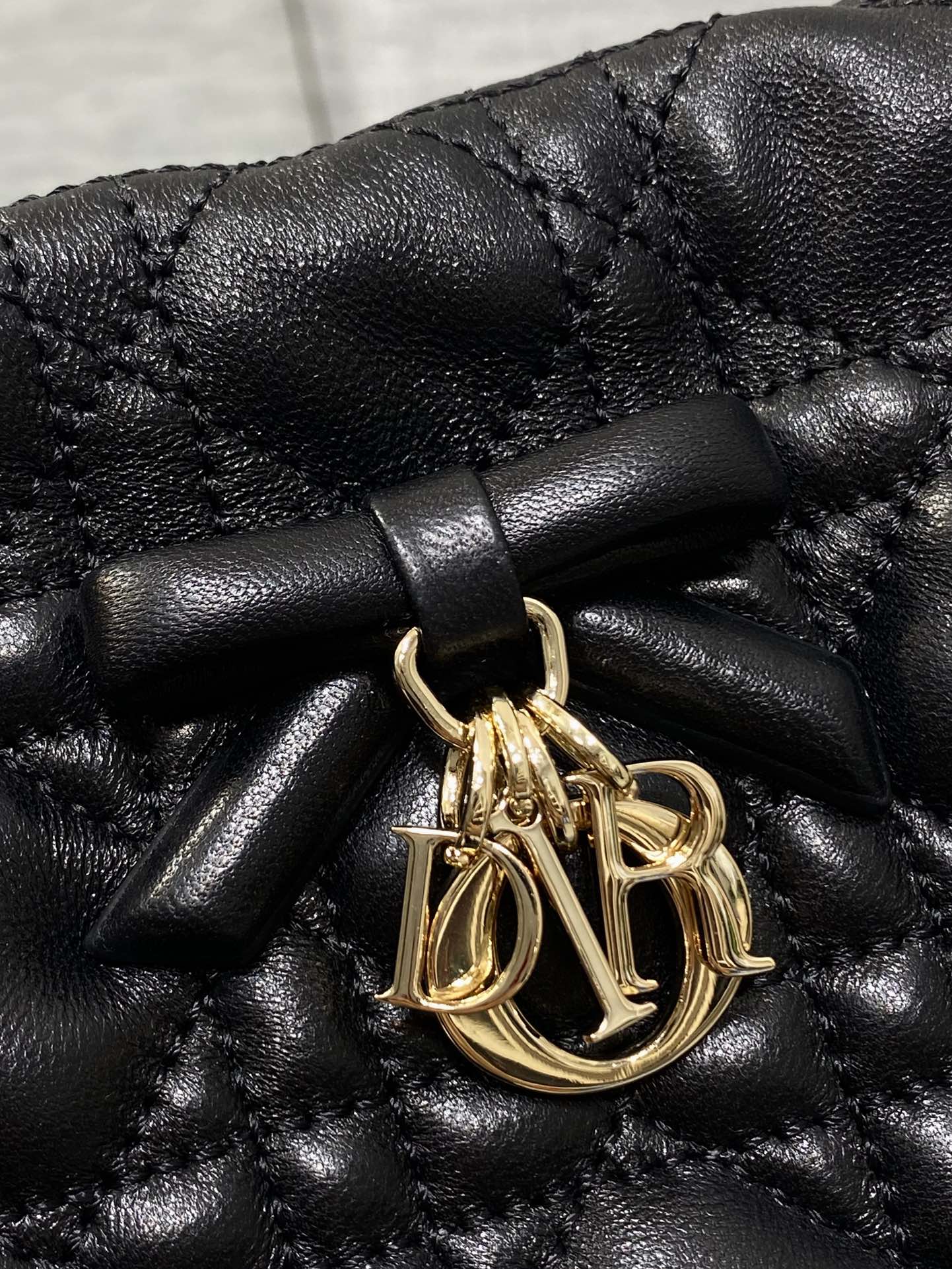 CD Adiorable Mini Bucket Bag Black Lambskin 286641