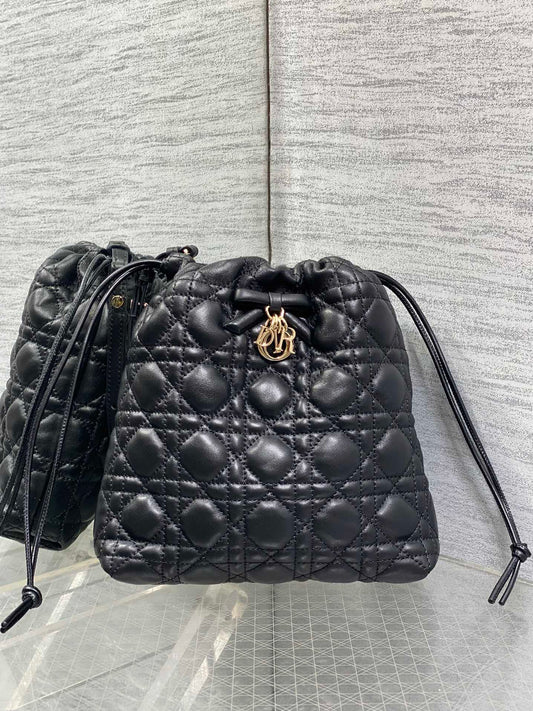 CD Adiorable Mini Bucket Bag Black Lambskin 286641