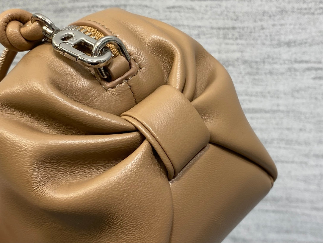 CD Bow Pouch Camel Lambskin 286631