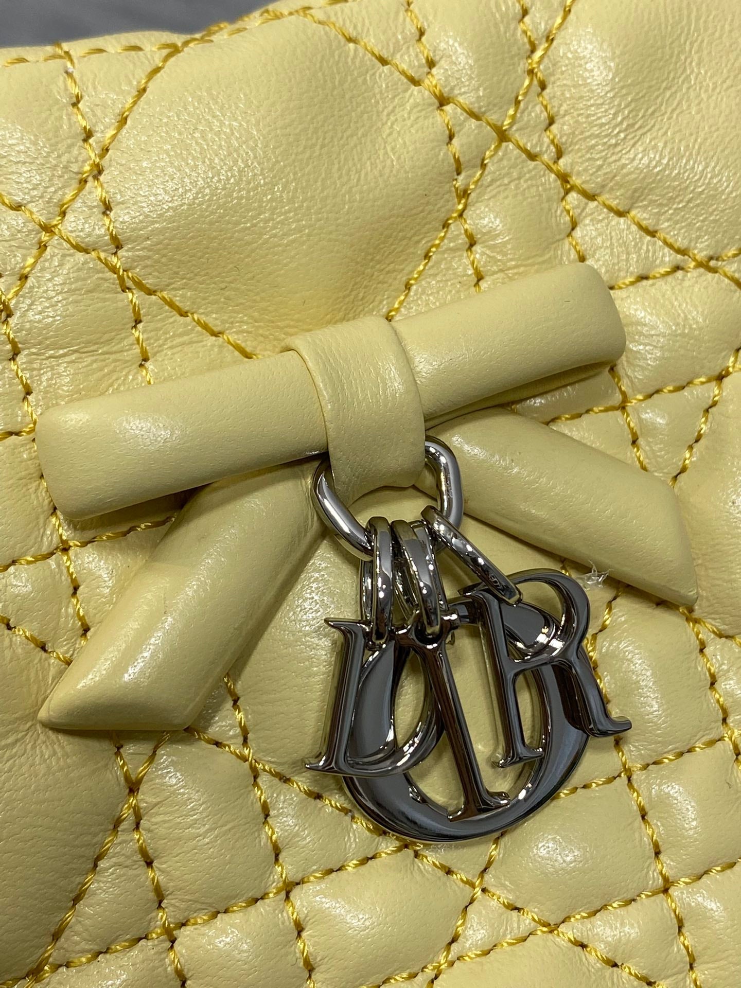 CD Adiorable Mini Bucket Bag Yellow Lambskin 286645