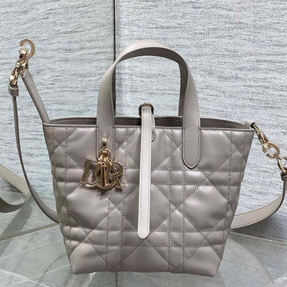 CD Toujours Bag 18cm Charcoal Gray Calfskin 286662