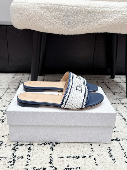 Dior 2026 Flat Sandal Raffia Woven 847001