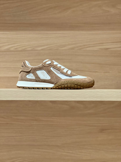 CD Tech Sneaker Coffee White Mesh Suede 707906