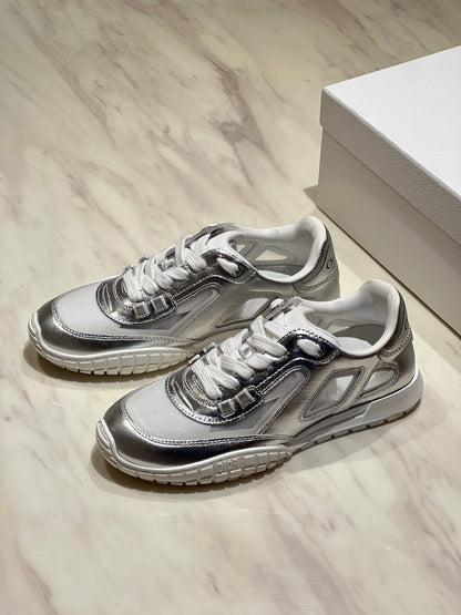 CD Tech Sneaker Sliver White Mesh Leather 707904