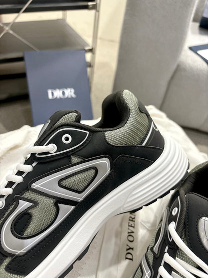 CD B30 Sneakers Black Silver Gray Technology Fabric 438319