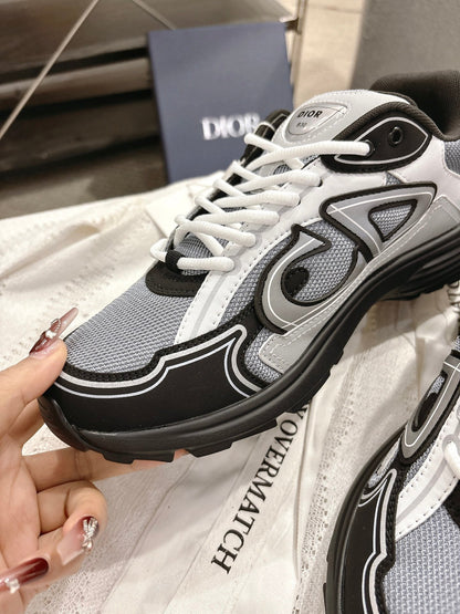 CD B30 Sneakers White Black Gray Technology Fabric 438323