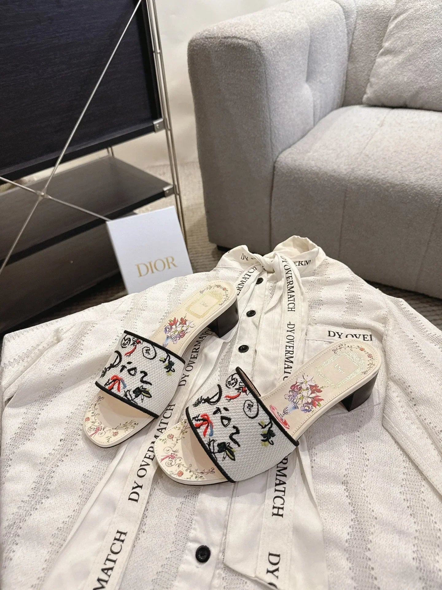 Dior 2026 Dway Slide Sandals Canvas 932089
