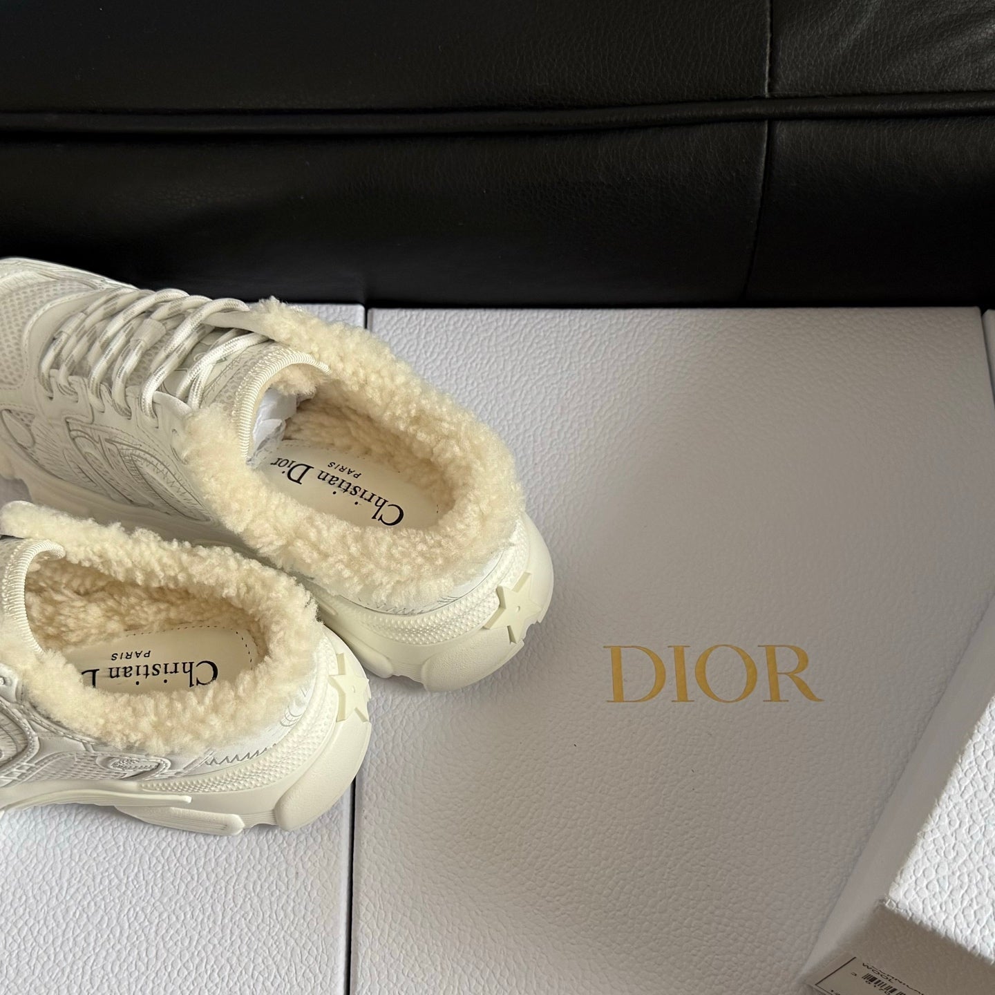 Dior 25 Chrono Sneakers White Mesh Calfskin 531395