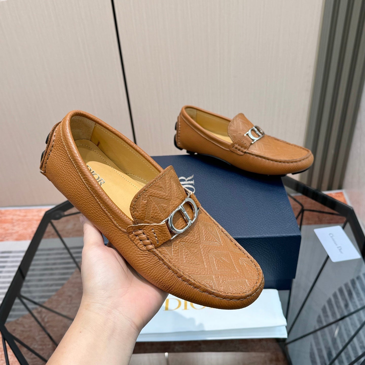 CD Odéon Men’s Loafer Tan Brown Grain Cowhide 664118