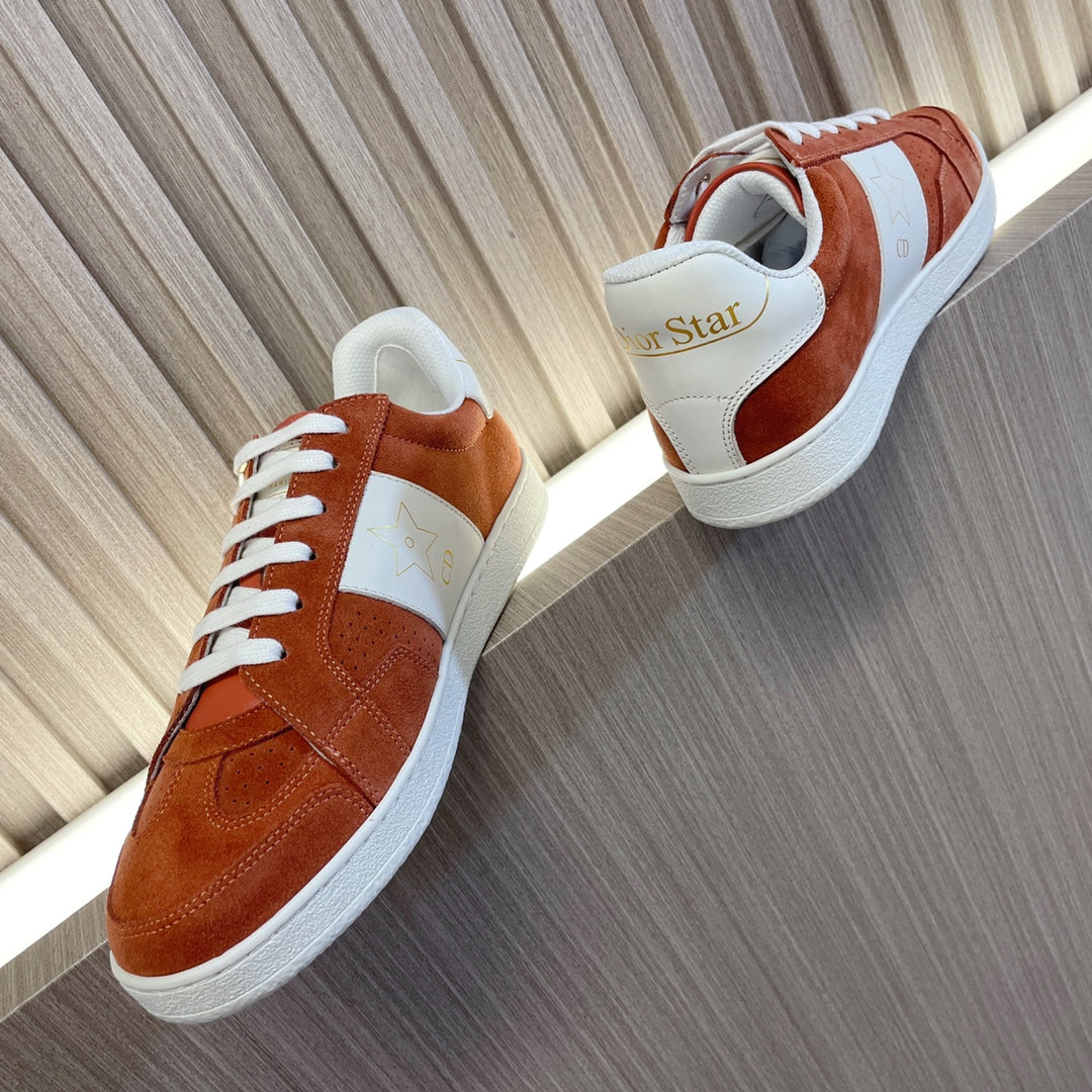 CD 26s Star Sneaker White Brown Suede Calfskin 920120