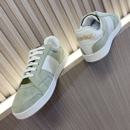 CD 26s Star Sneaker White Green Suede Calfskin 920121