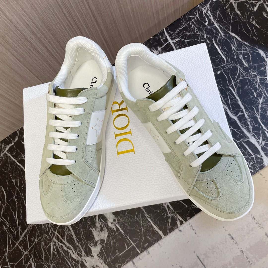 CD 26s Star Sneaker White Green Suede Calfskin 920121