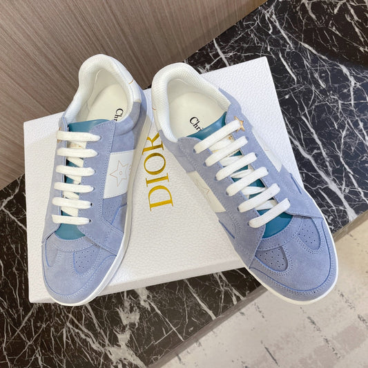 CD 26s Star Sneaker White Blue Suede Calfskin 920122