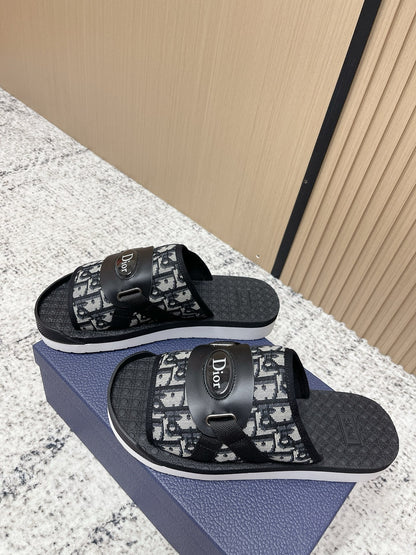 CD Men's Alpha Sandals Black Rubber Cotton 752388