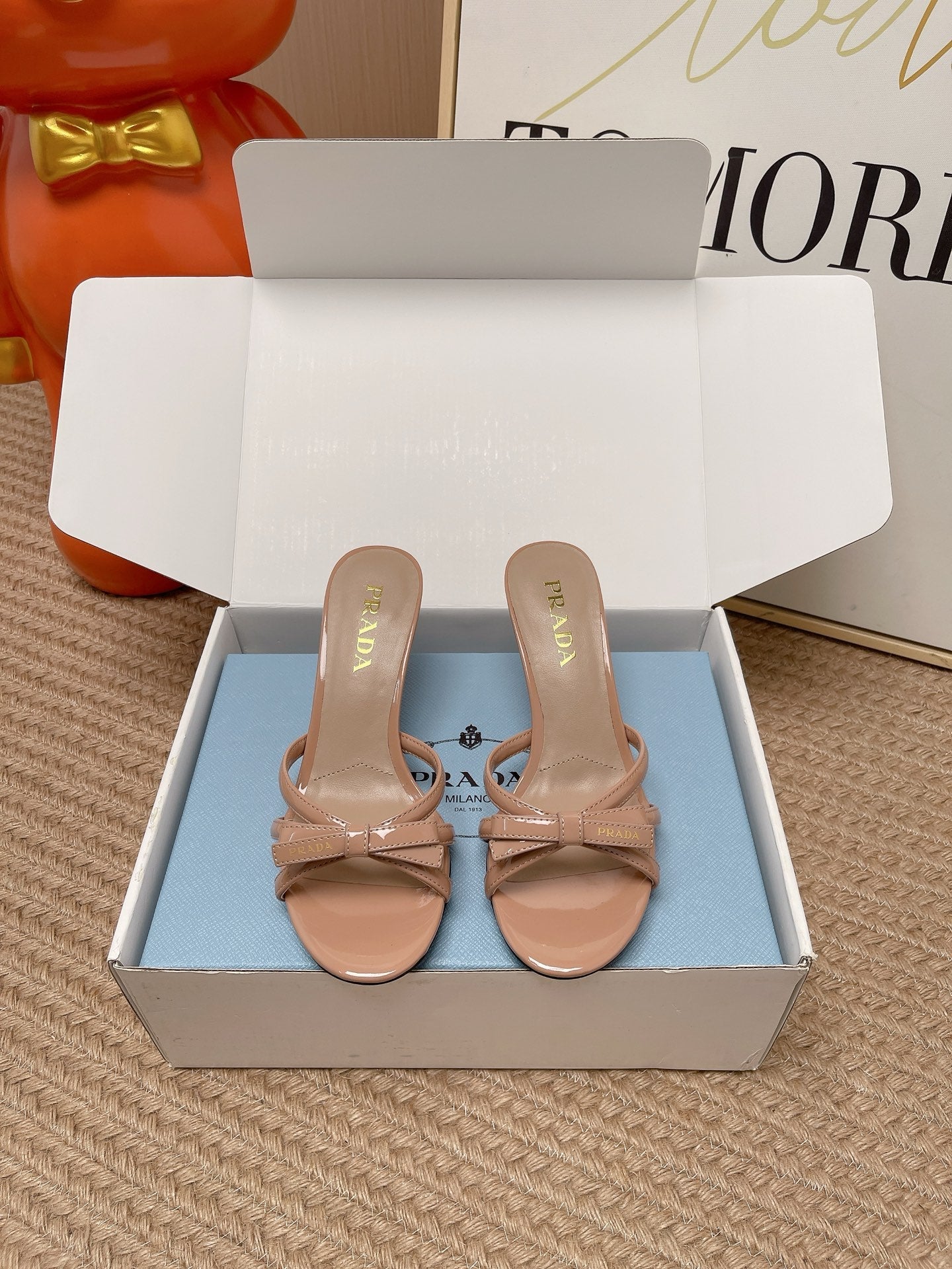Prada 2026 Sandal 75mm Glossy Leather 854427