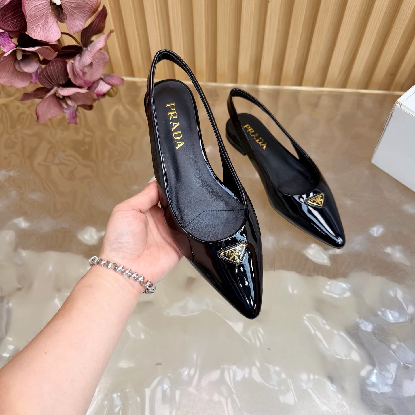Prada 2026 Slingback Patent Leather 854174