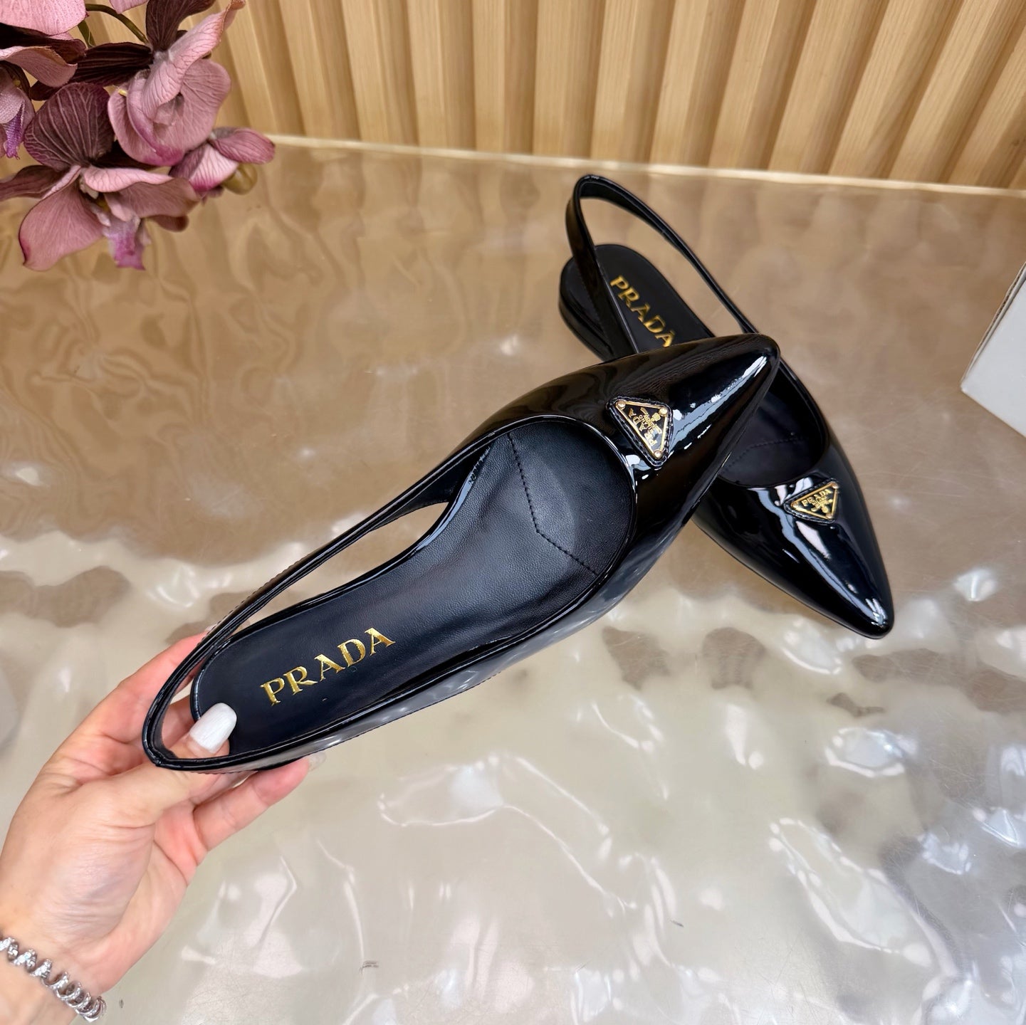 Prada 2026 Slingback Patent Leather 854174
