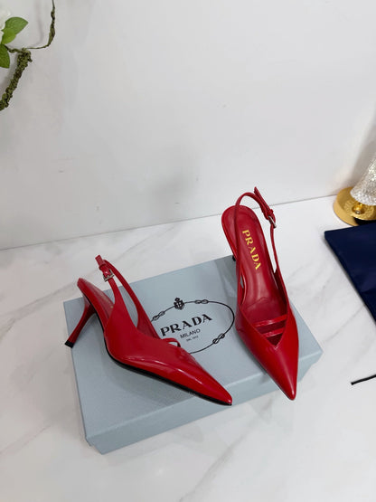 PRA 26SS Slingback 75 Red Patent Leather 592341