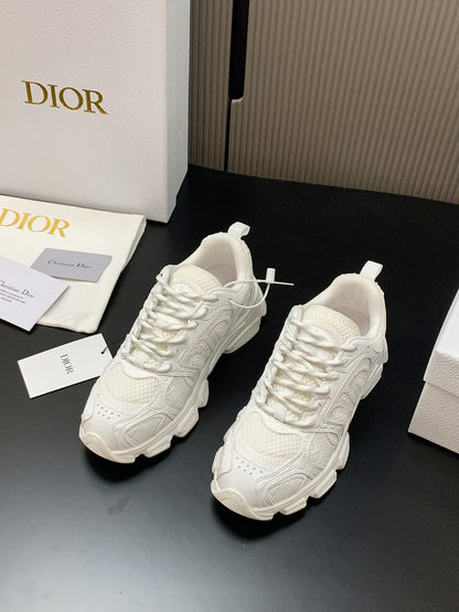CD Chrono Sneaker White Mesh Calfskin 905016