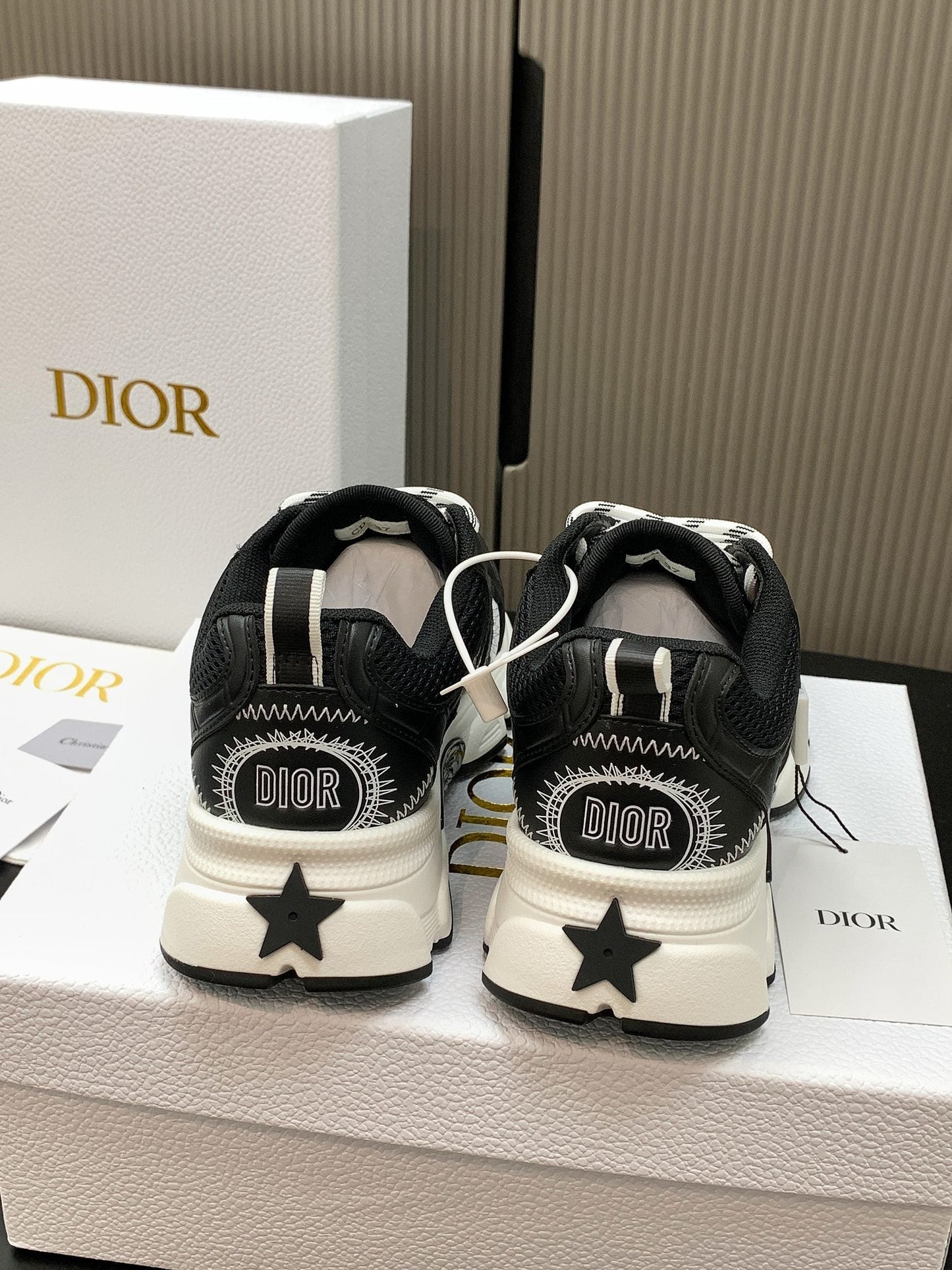 CD Chrono Sneaker Black Mesh Calfskin 905019