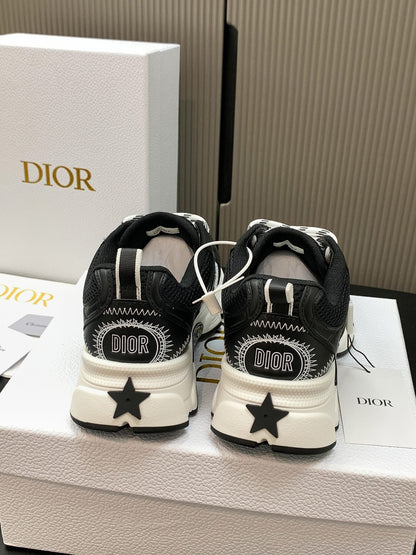 CD Chrono Sneaker Black Mesh Calfskin 905019
