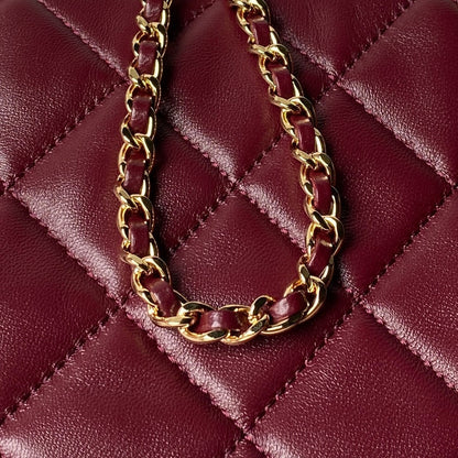 Chanel 2026 Shopping Bag 24.5cm Burgundy Lambskin