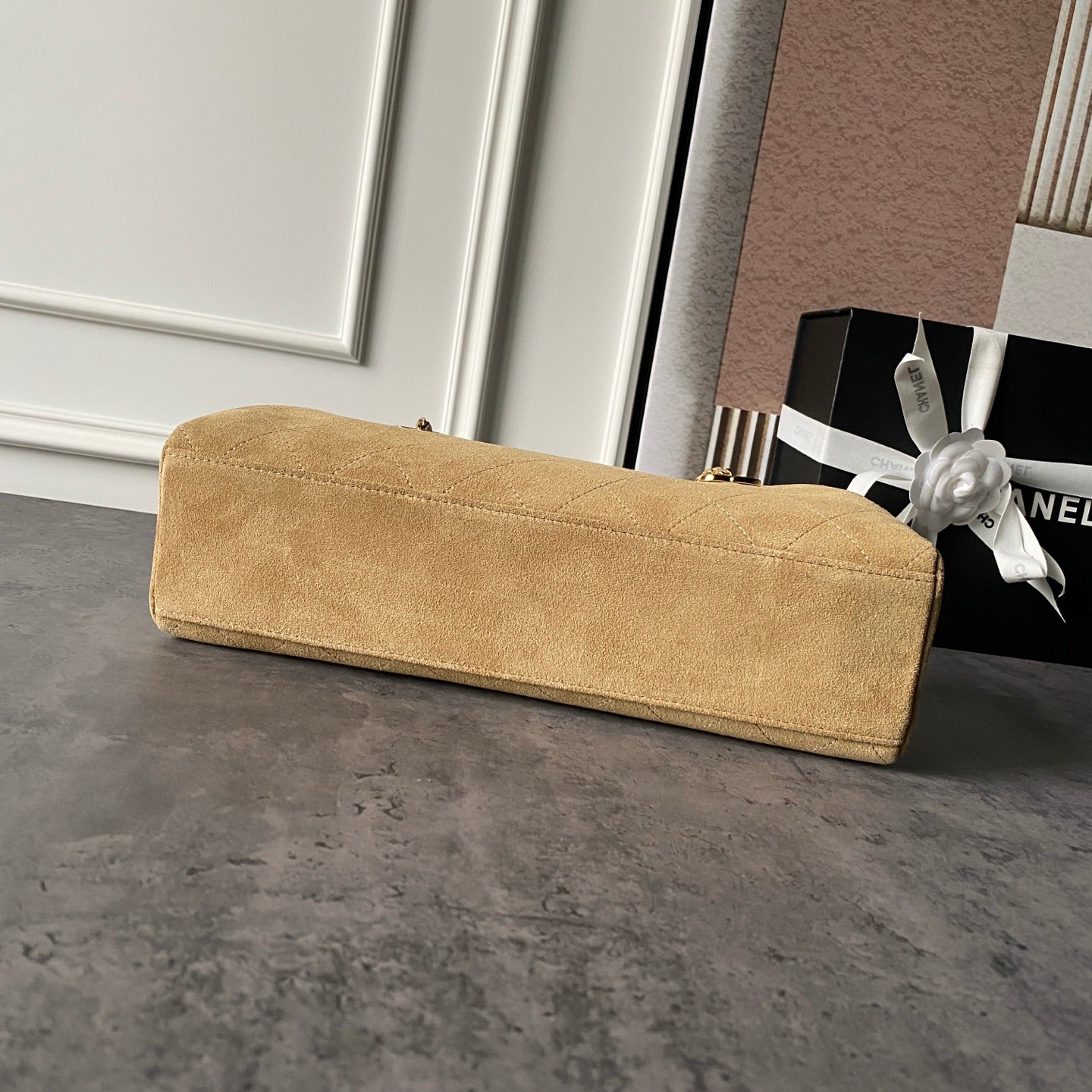 Chanel 2026 Bowling Bag 32cm Suede Leather