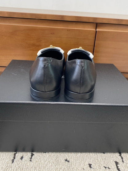 Chanel 2026 Square Toe Flat Black Lambskin 696620