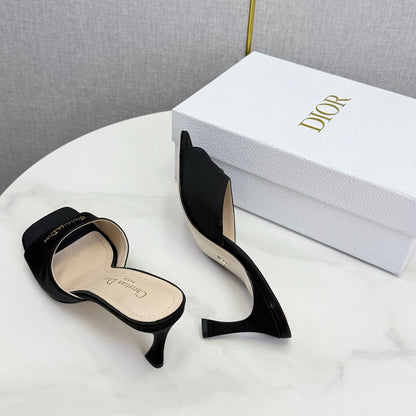 CD 26 High Heel Mule 75 Black Suede 620359