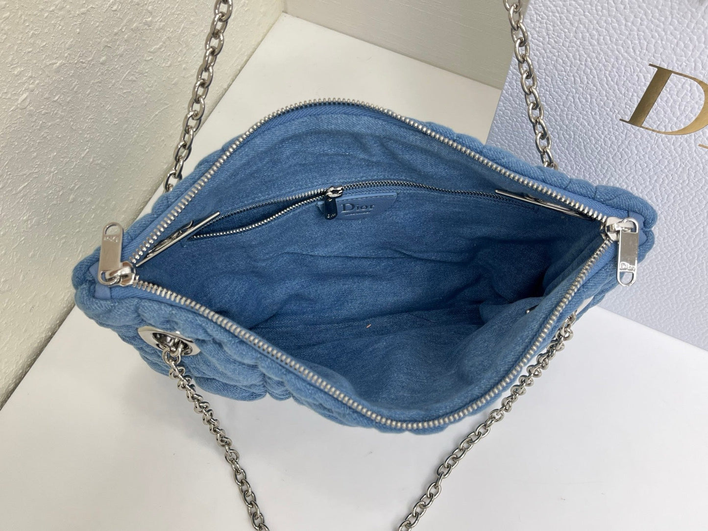 Dior 2026 Milly-La-Foret Bag 33cm Denim and Lambskin 158107